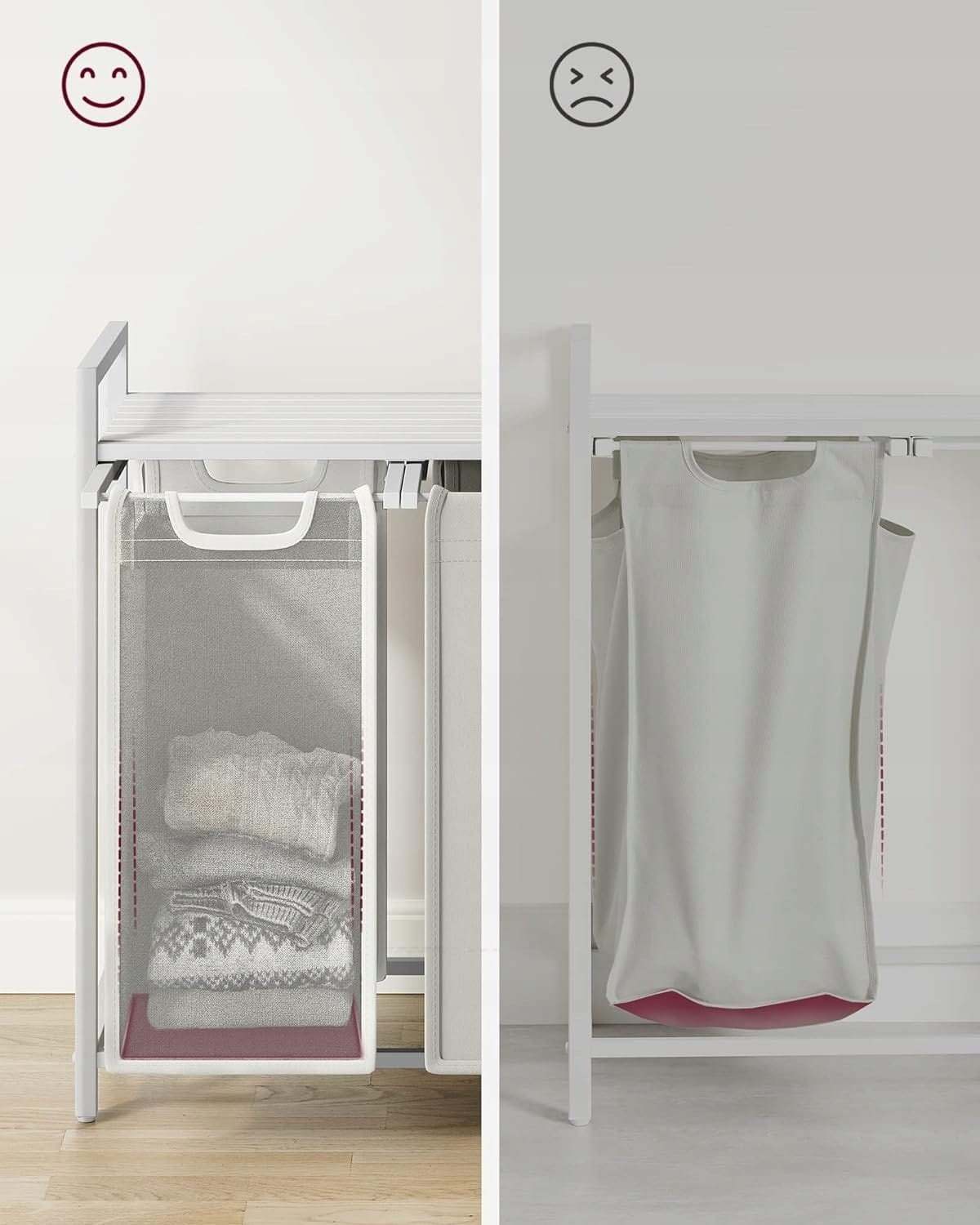 Compacte Wassorteerkast 3-in-1 - Ruimtebesparend - 92,5cm - Wit
