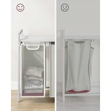 Luxe Wasmand Sorteermeubel - 3 Vakken - Wit MDF - Met Opbergruimte