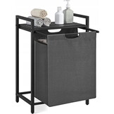 Luxe Design Wasmand Grijs - Stijlvolle Wasopberging 65L - Moderne Badkameraccessoire