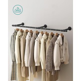 Design Handdoekrek Zwart - Industriële Stijl - Extra Breed 170 cm