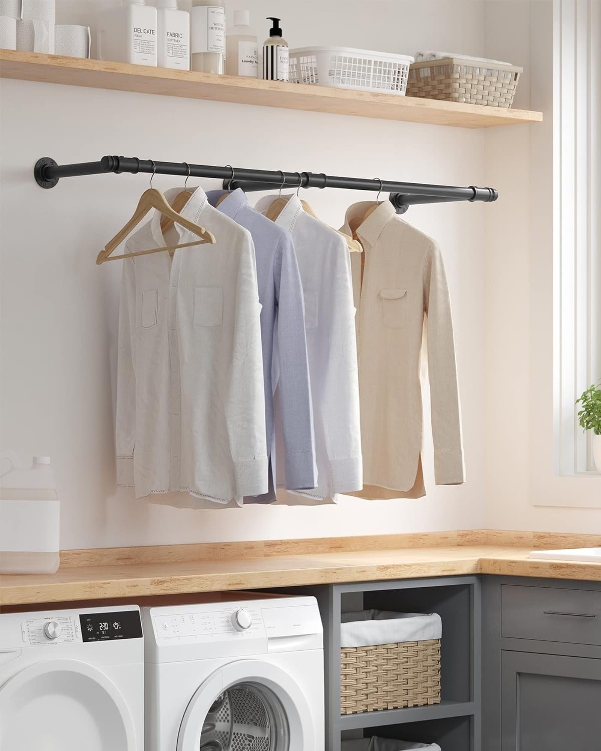 Multifunctionele Handdoekstang XL - Zwart Staal - 68 kg Draagkracht