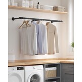 Grote Handdoekhouder Zwart - Gezinsformaat - 170 cm Breed