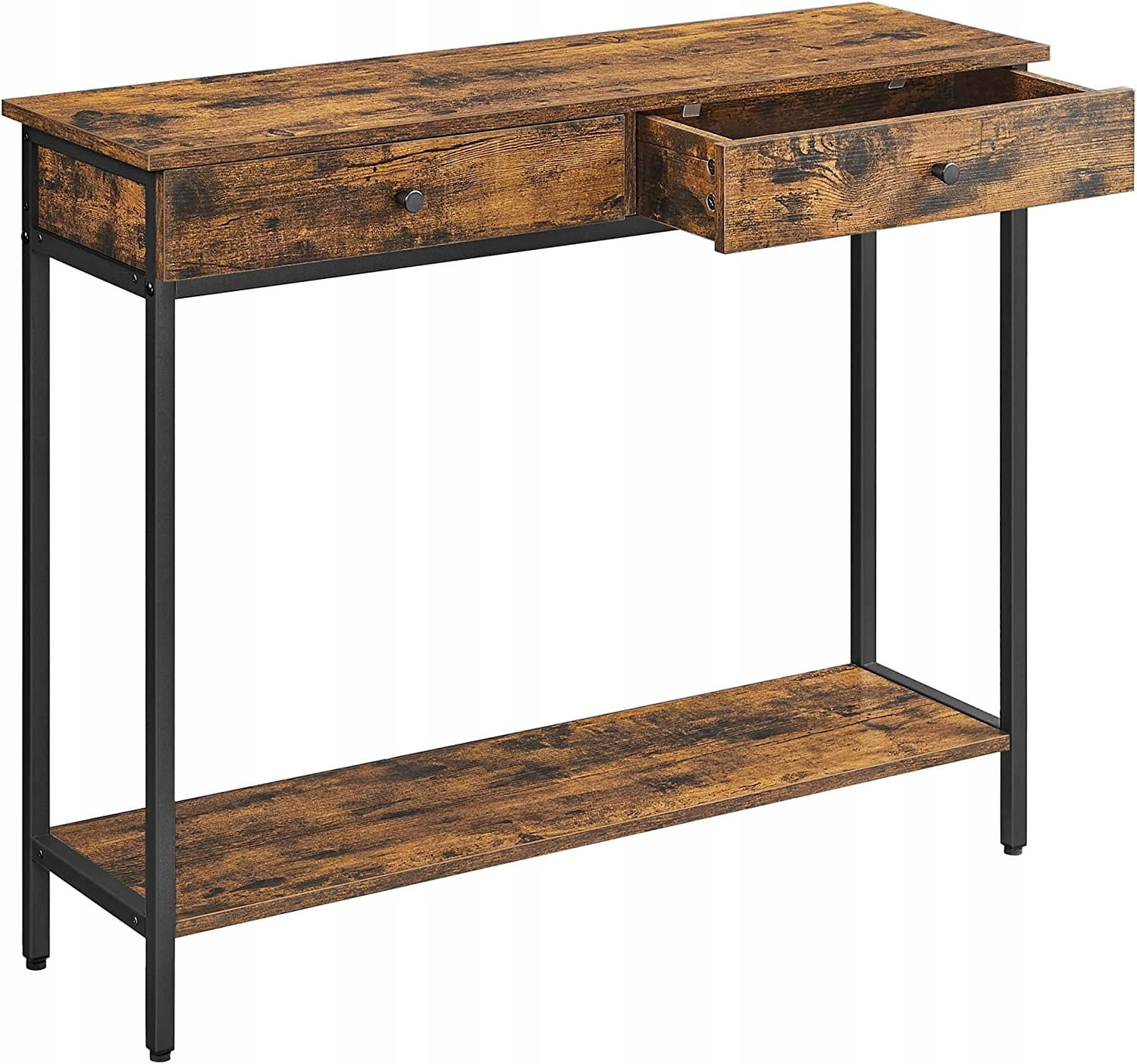 Rustieke Sidetable - Industrieel Design - Staal en Hout