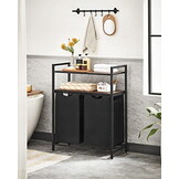 Industriële Wasmand met Planken - Rustiek MDF & Staal - Loft Design