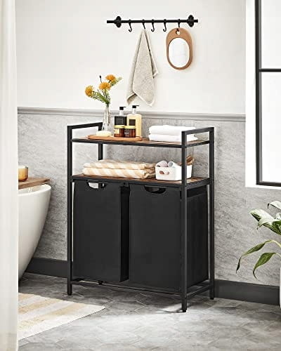 Industriële Wasmand met Planken - Rustiek MDF & Staal - Loft Design