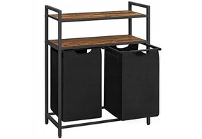 Wassorteersysteem met Opbergruimte - 2x46L - Rustiekbruin