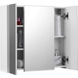 3-deurs Badkamer Spiegelkast met LED - Extra Opbergruimte 60x55 cm