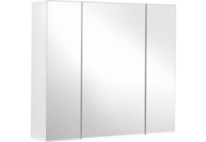 Zelfmontage Spiegelkast - Complete Set met LED en 3 Spiegeldeuren