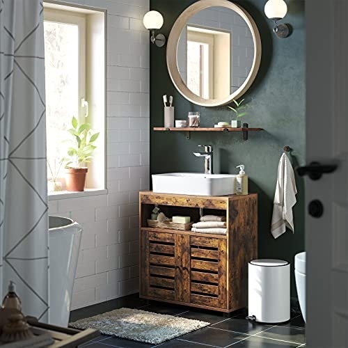 Rustieke Wastafelonderkast voor Badkamer - 60 cm Wandmontage