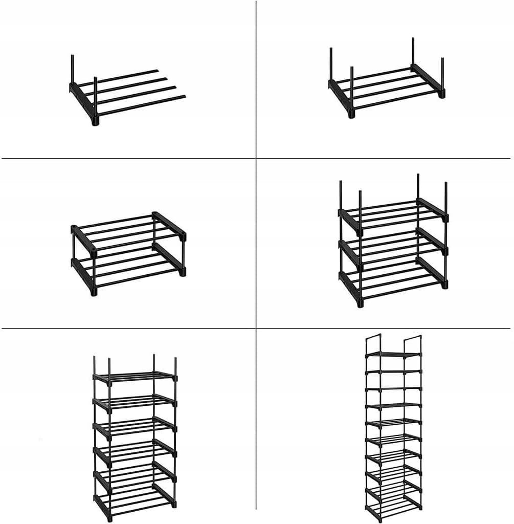 Modern Opbergrek voor Schoenen - Zwart Metaal - Strak Design