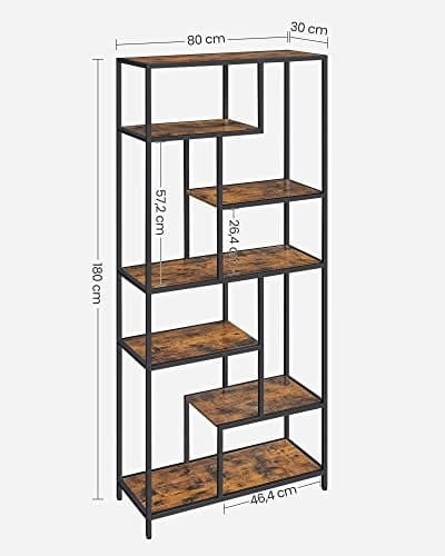 Robuuste Industriële Boekenkast - Extra Stevig 40kg per Plank - 180x80 cm