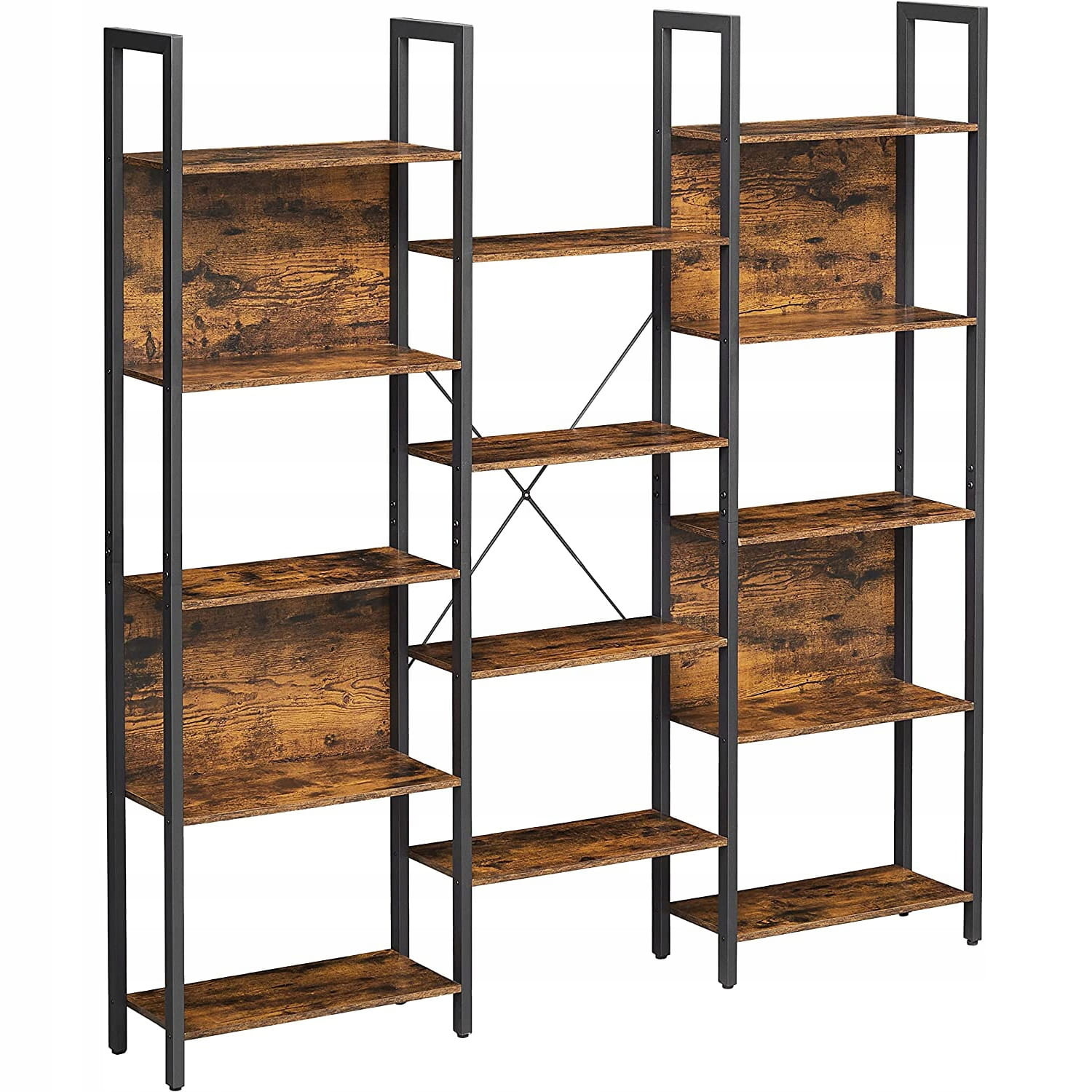 Design Boekenkast Industrieel - Vintage Loft Stijl - Rustiek Bruin 158 cm