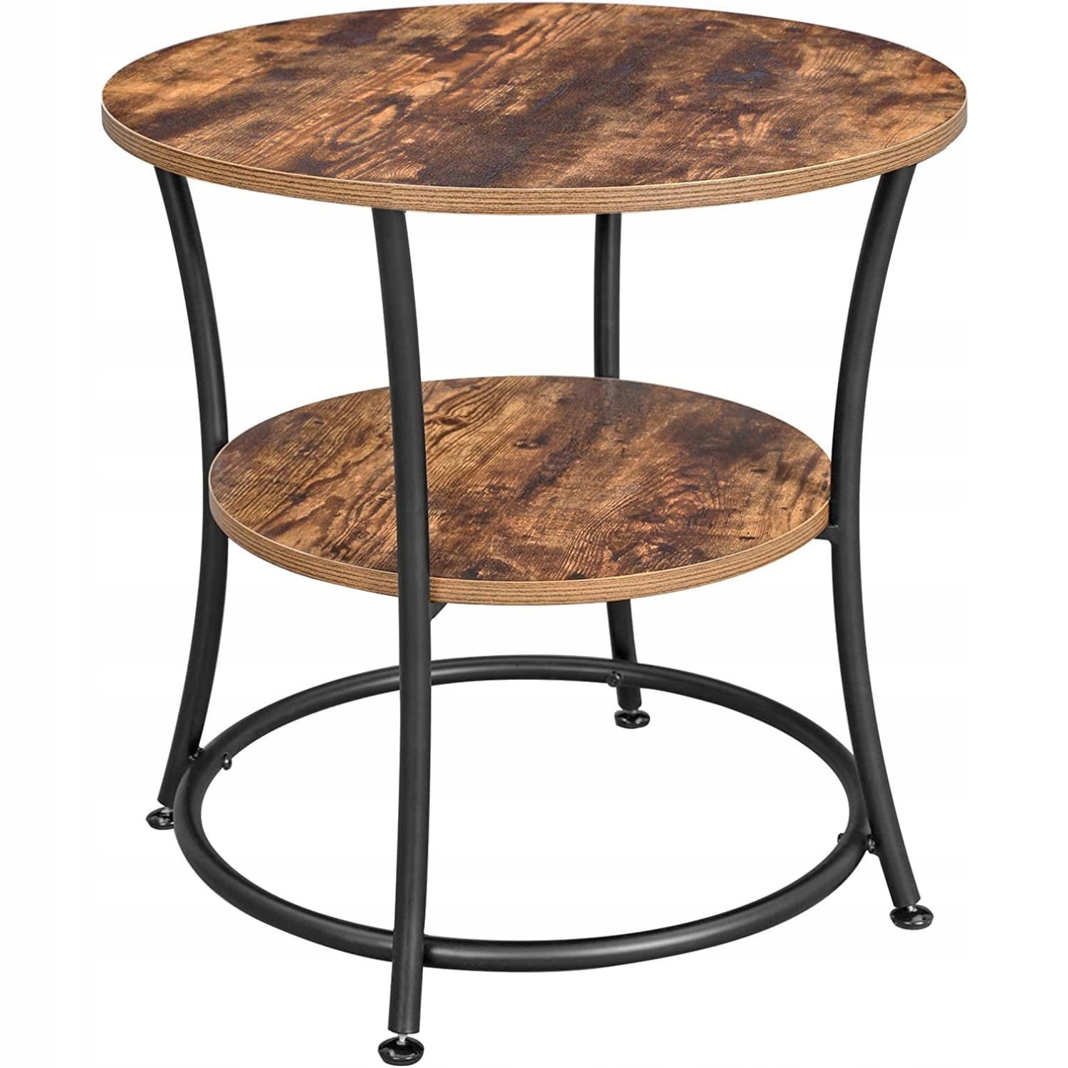 Design Salontafel Metaal & Hout - Industriële Stijl - Ø50 cm