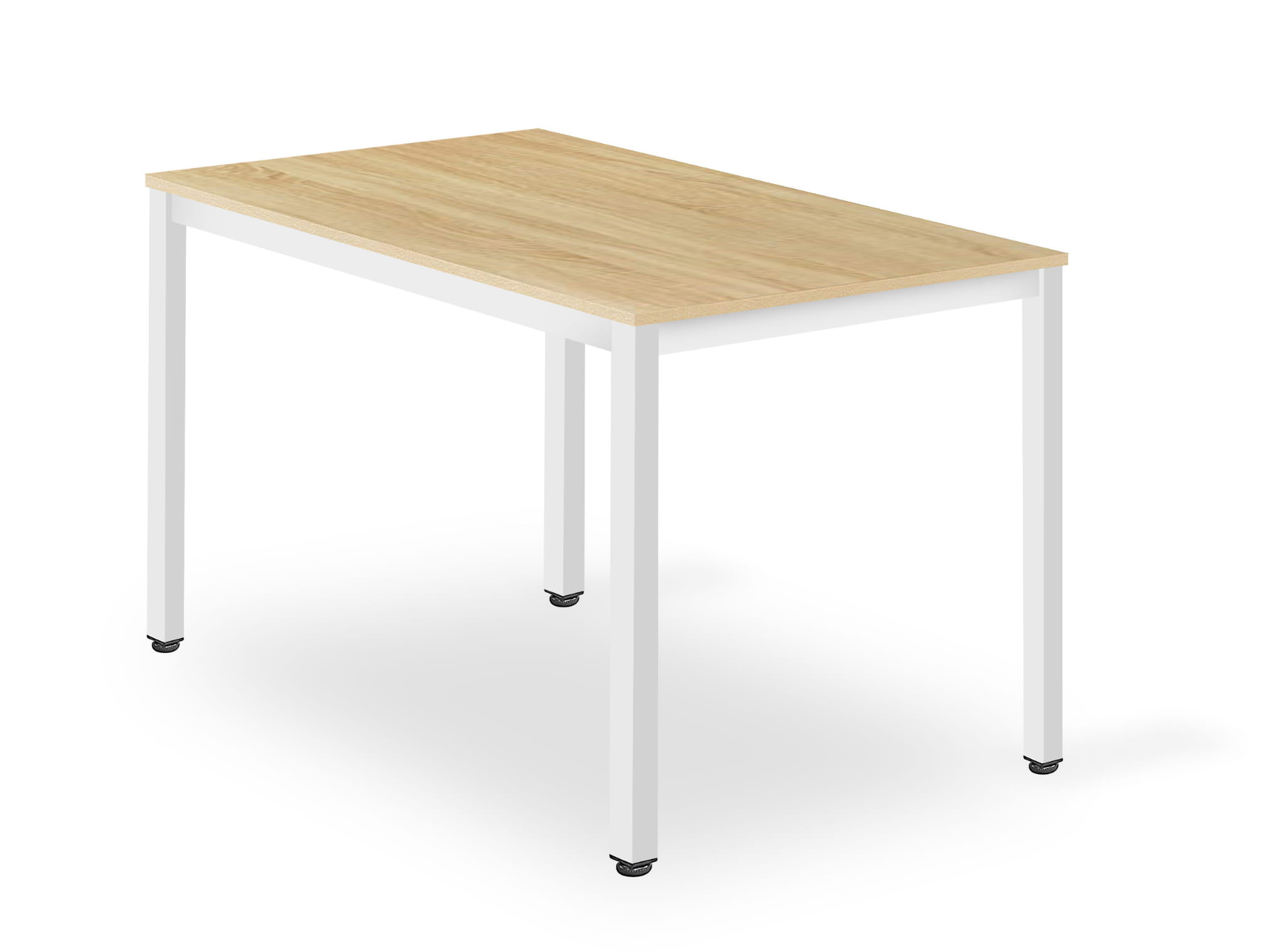 Moderne Ovale Eetkamertafel - Eiken/Wit - Verstelbare Poten