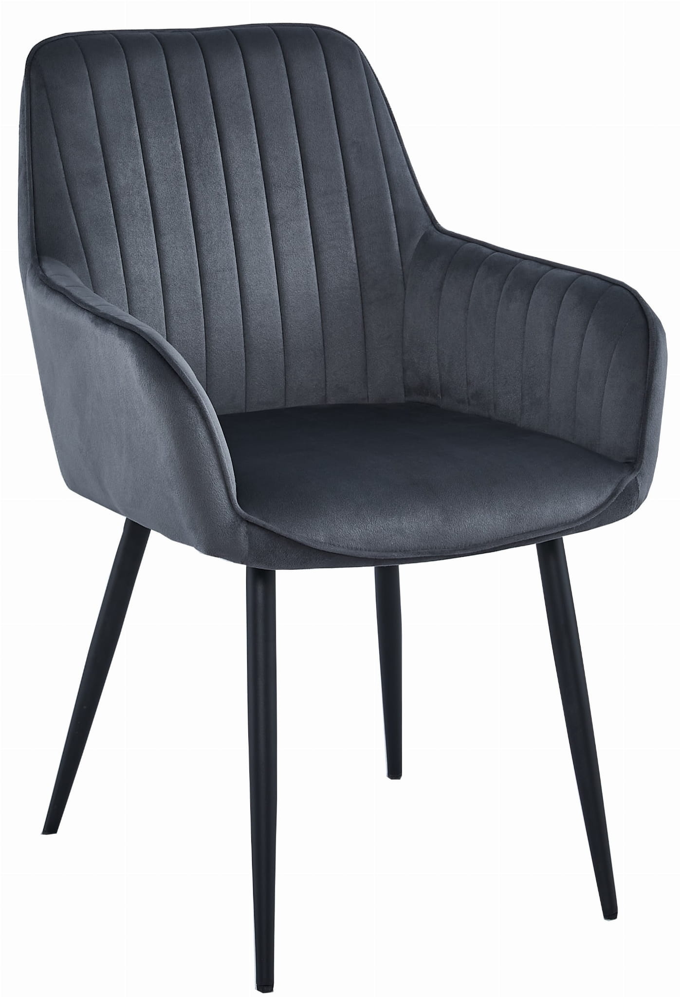 Praktische Velvet Eetkamerstoel - Zwart - Stevig en Comfortabel