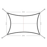 Premium Schaduwdoek Waterdicht 2x3m - Schimmelbestendig Grijs
