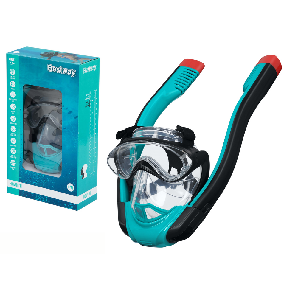 ReefTourer Snorkelset – Premium siliconen duikbril met één venster en