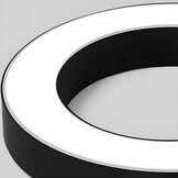 Design Ring Plafondlamp Mat Zwart - 60cm - Moderne LED Verlichting