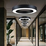 Energiezuinige LED Ring Plafondlamp - 50.000 branduren - Zwart 60cm