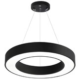 Energiezuinige LED Ring Plafondlamp - 50.000 branduren - Zwart 60cm