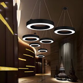 Zwarte Design LED Ringlamp - Moderne Plafondverlichting 60cm