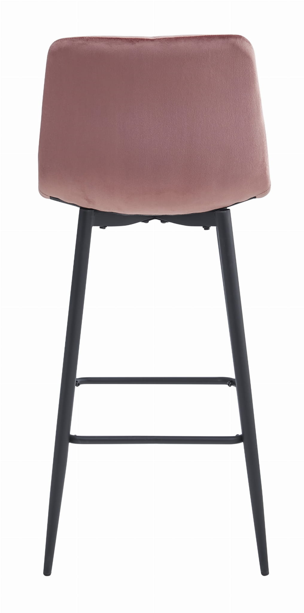 Moderne Barstoel Fluweel - Comfortabele Zithoogte 76cm - Roze - Nado