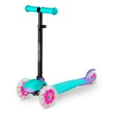 Veilige 3-Wielen Kinderstep met LED - Verstelbaar - Turquoise