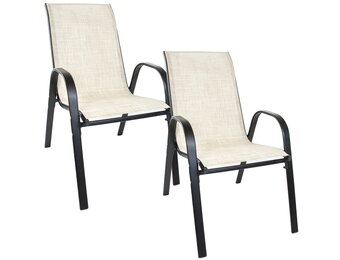 Design Tuinstoel Beige - Moderne Buitenstoel met Ergonomisch Comfort
