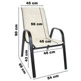 Design Tuinstoel Beige - Moderne Buitenstoel met Ergonomisch Comfort