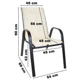 Compacte Balkonstoel Beige - Ideaal voor Kleine Buitenruimtes