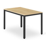 Design Eettafel Eiken - Zwart Metalen Frame - 120 cm