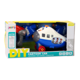 Educatief Montage Vliegtuig met Draaiende Propeller - Blauw Constructiespeelgoed 3+