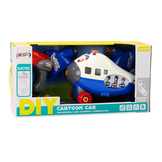 Doe-het-zelf Speelgoedvliegtuig Blauw - Montage Set met Gereedschap