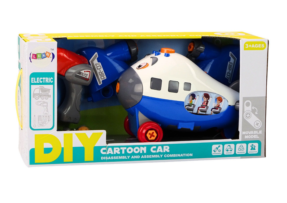 Interactief Vliegtuig Bouwspeelgoed - Draaiende Propellers - 32cm