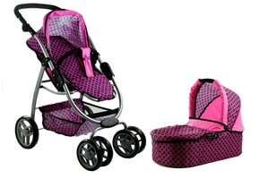 Luxe Poppenwagen Alice - Veilig & CE-gecertificeerd - Complete Set met Tas