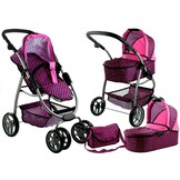 Premium Poppenwagen en Buggy Set - Ruim Model - Inclusief Designertas