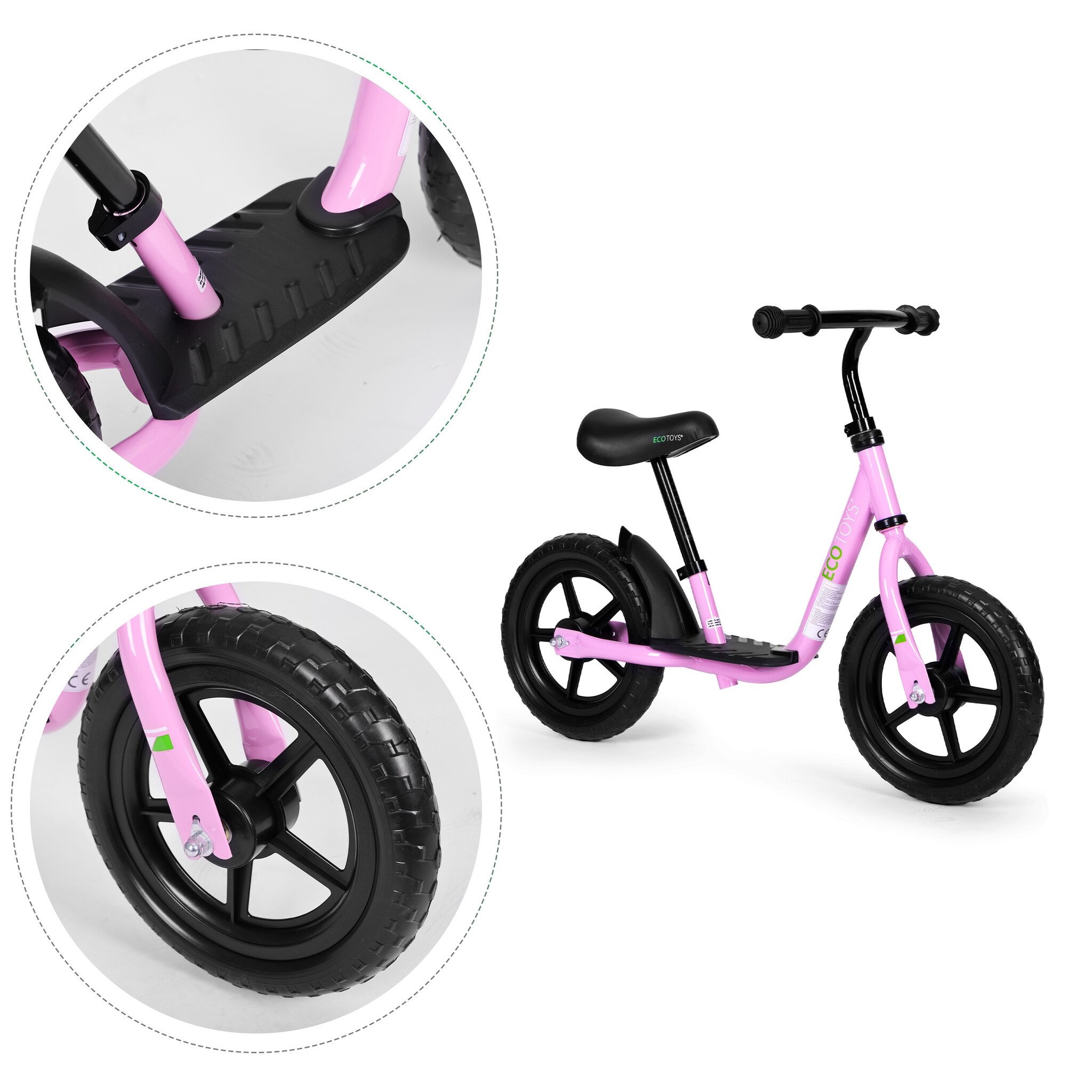 Roze Meisjes Loopfiets - Lichtgewicht - 3-5 jaar