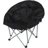 Luxe Kampeerstoel Zwart - Inklapbaar met Draagtas - Extra Comfortabel