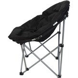 Luxe Kampeerstoel Zwart - Inklapbaar met Draagtas - Extra Comfortabel