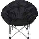 Luxe Kampeerstoel Zwart - Inklapbaar met Draagtas - Extra Comfortabel