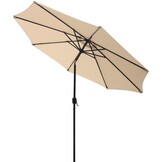 Sfeervolle Parasol 300cm - Geïntegreerde LED Verlichting - Beige