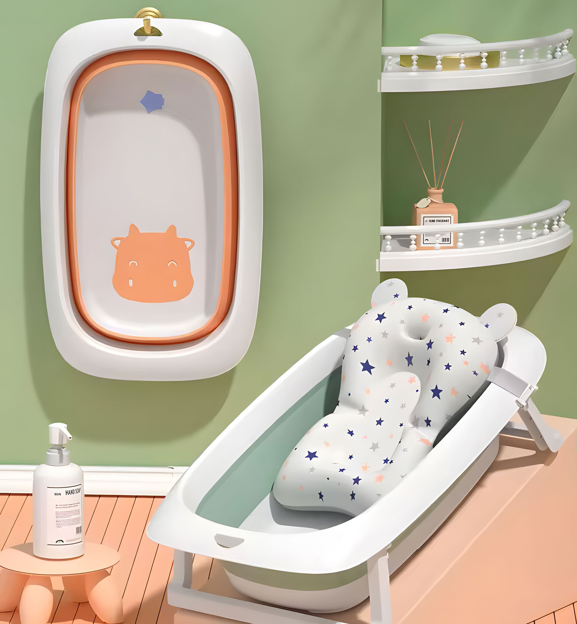 Veilig Babybad met Temperatuurindicator - Antislip Badkuip voor Baby's 0-12 maanden