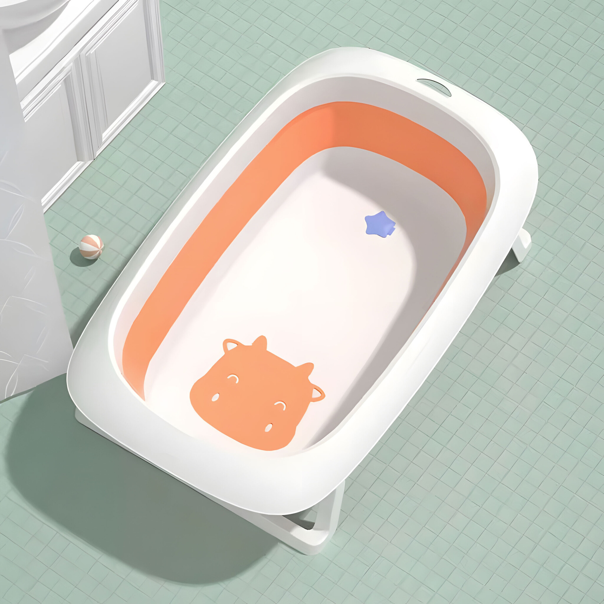 Veilig Babybad met Temperatuurindicator - Antislip Badkuip voor Baby's 0-12 maanden