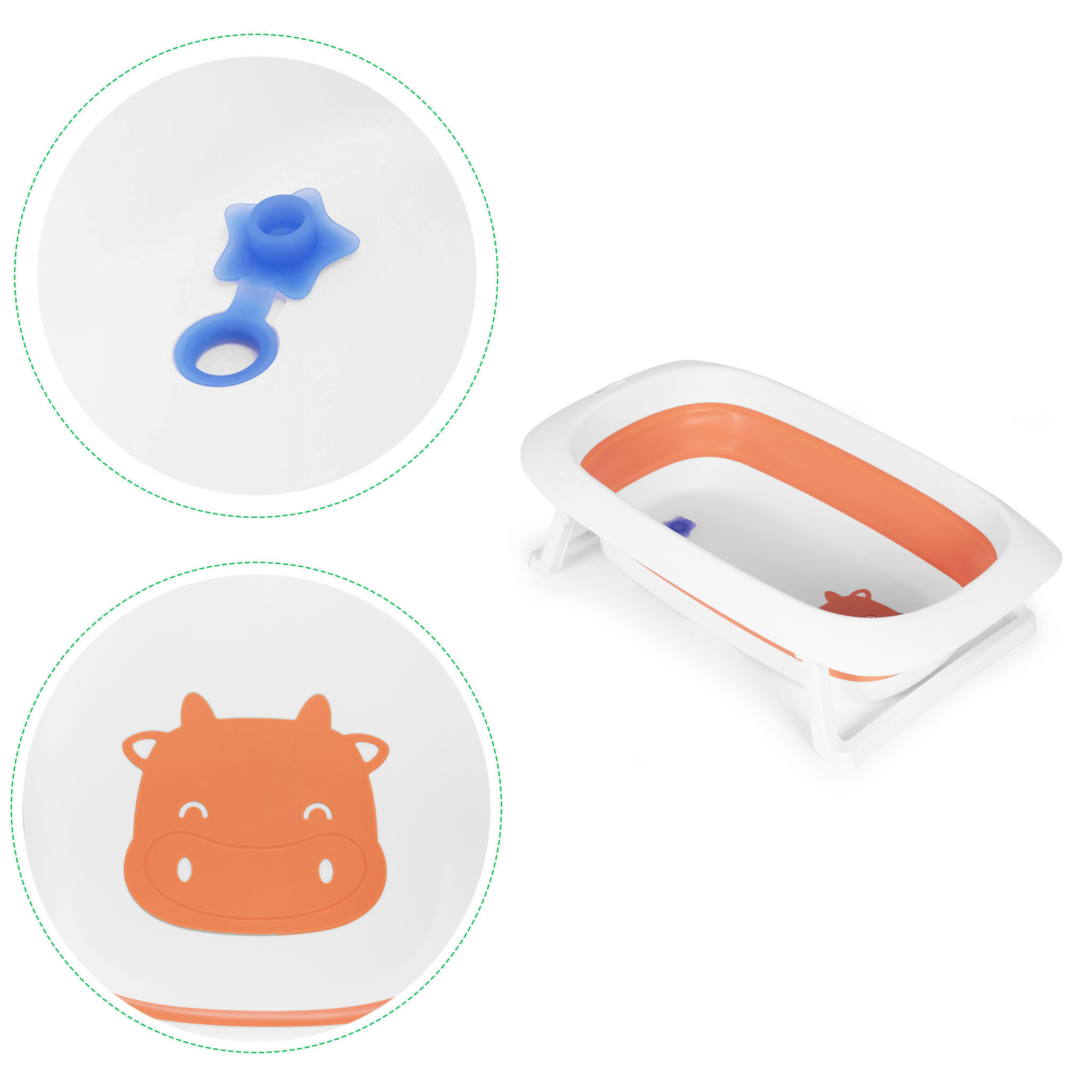Veilig Babybad met Temperatuurindicator - Antislip Badkuip voor Baby's 0-12 maanden