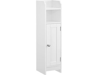 Smalle Badkamerkast Wit - Ruimtebesparend 80 cm Hoog - Ideaal voor Kleine Badkamer