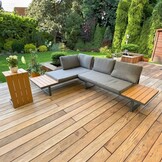 Design Tuinloungeset Aluminium | Moderne Hoekbank met Tafel | Luxe Uitstraling