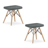 Multifunctionele Zitkrukken - Set van 2 - Compact Formaat - Grijs