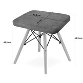 Ruimtebesparende Design Krukken - Grijze Stof - 2-delige Set