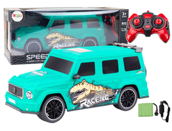 Dinosaurus RC Auto met Lichtgevende Koplampen - Stoere Bestuurbare Auto voor Kinderen