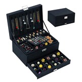 Luxe Sieraden Opbergbox - Afsluitbaar - Eco-Vriendelijk Zwart